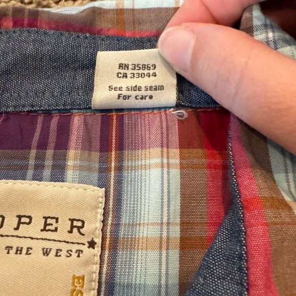 Roper Western Plaid Snap Shirt Women’s Medium Pearl Snap Long Sleeve Rodeo - Picture 9 of 10